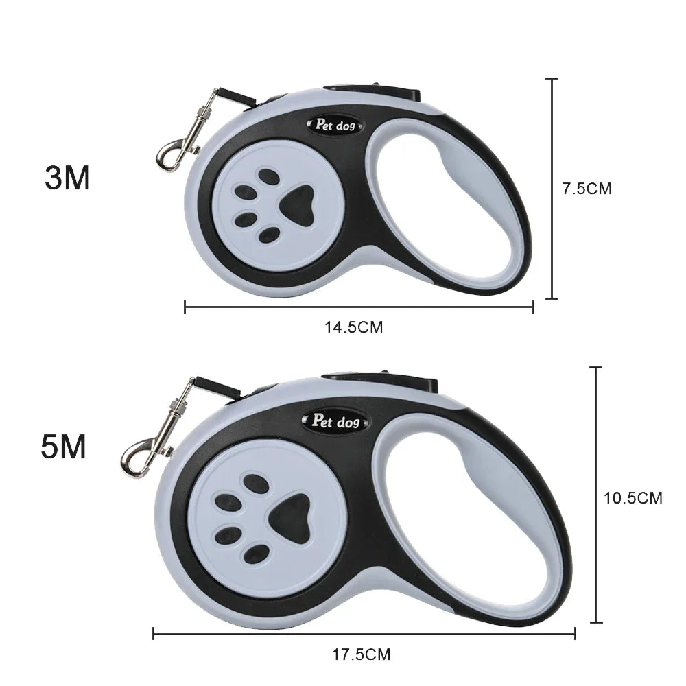 Retractable Dog Leash 3M/5M – One-Button Lock