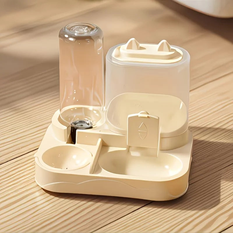 2-in-1 Pet Feeder & Water Dispenser for Cats & Dogs