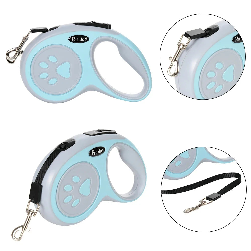 Retractable Dog Leash 3M/5M – One-Button Lock