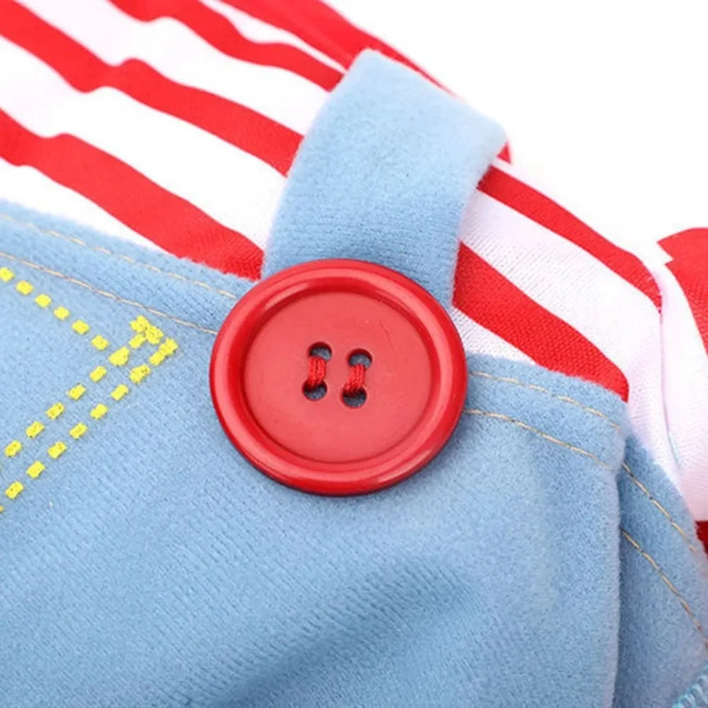 Fashion Novelty Chucky Deadly Pet Dog Costume Scary Props Funny Pet Halloween Cosplay Apparel Accessories Dress Hoodie