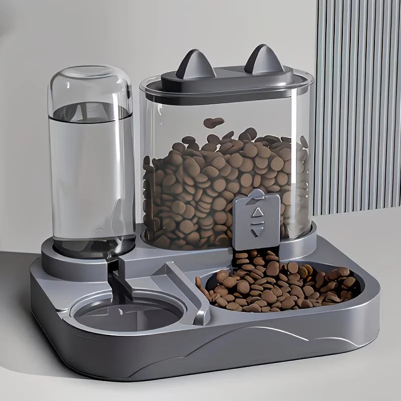 2-in-1 Pet Feeder & Water Dispenser for Cats & Dogs