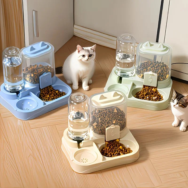2-in-1 Pet Feeder & Water Dispenser for Cats & Dogs
