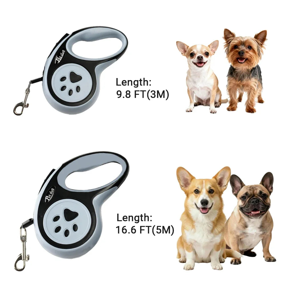Retractable Dog Leash 3M/5M – One-Button Lock