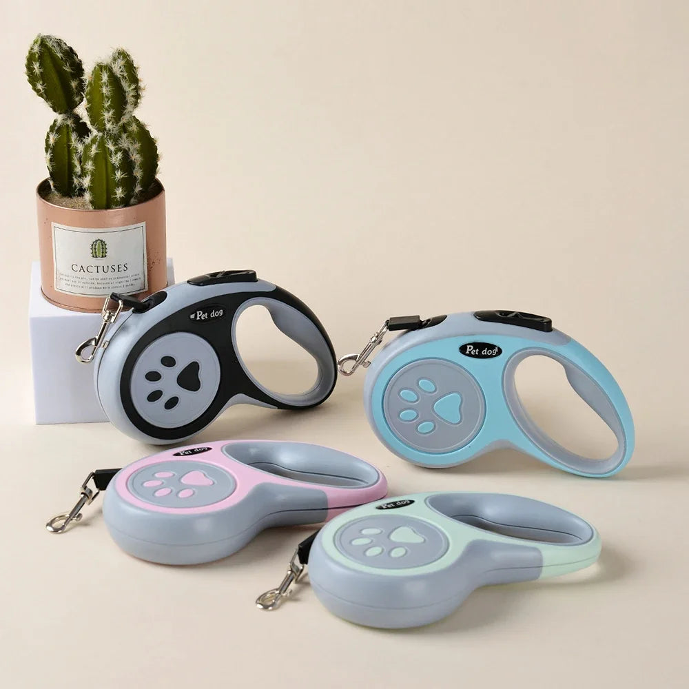 Retractable Dog Leash 3M/5M – One-Button Lock